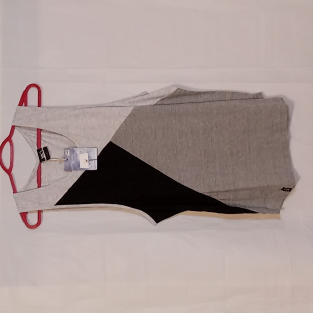 K1X  Tank Top Greys & Black Color block Size L NWT
